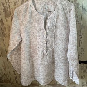 JJill linen blouse with beautiful details